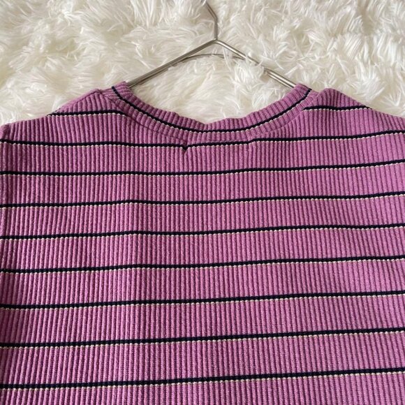 Mouss Purple Border Sleeveless Ribbed Knit Top - Picture 4 of 5